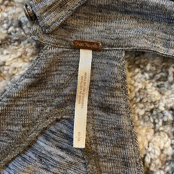 3/$15 Free People Asymmetrical Metallic Tank Top - Picture 5 of 6